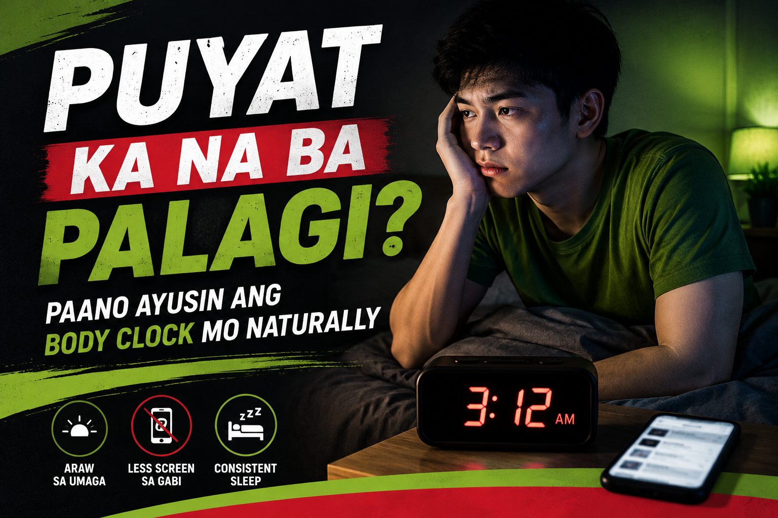 Paano Ayusin ang Body Clock Mo Naturally (Kahit Laging Puyat)