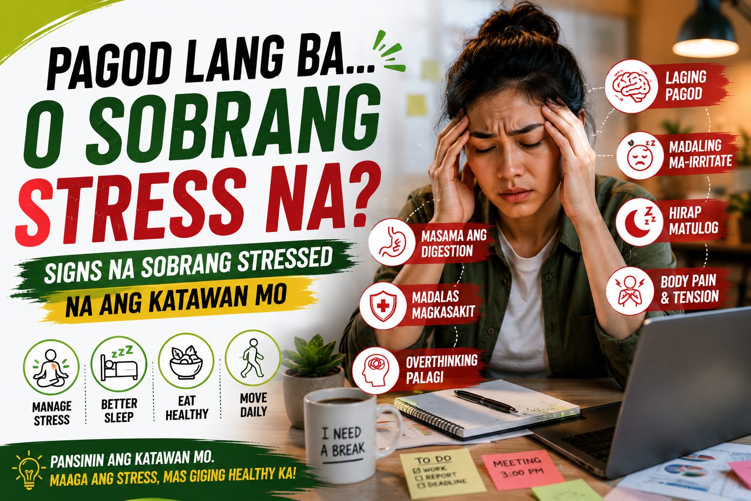 signs ng sobrang stress
